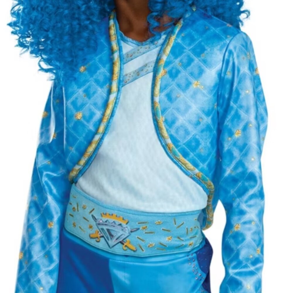 Descendants Chloe & WIG Halloween Costume 7/8 Blue Deluxe Disney Kids Girls - Picture 4 of 13